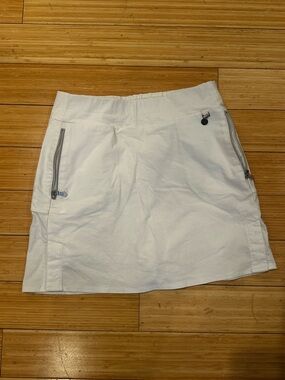 White Women's Active Skort with Zip Pockets XS made in Italy